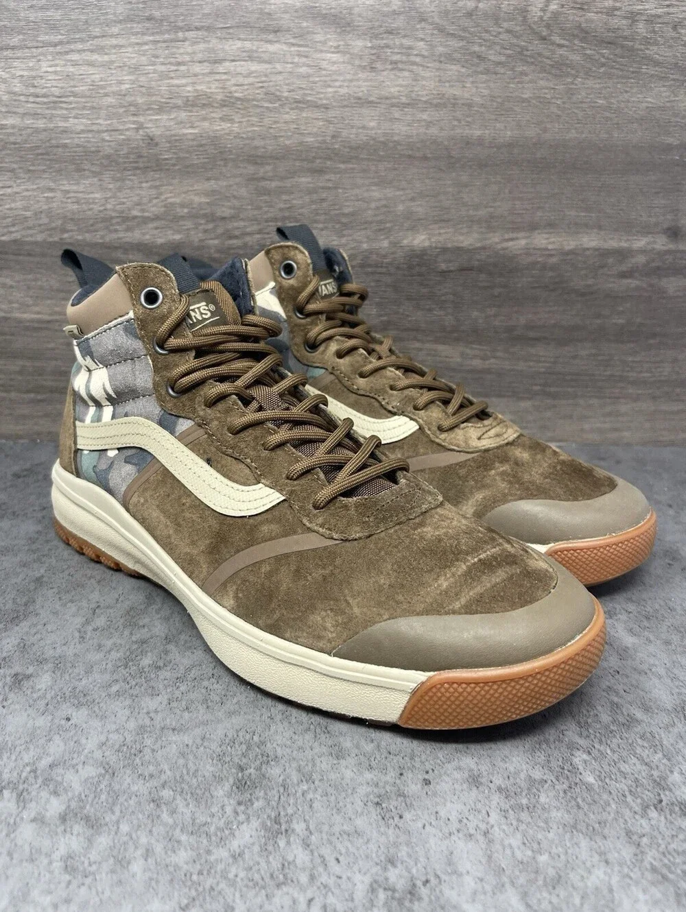 Vans UltraRange Hi DL MTE Nomad Camo Size 10 Mens Brown Hiking Sneaker Boots